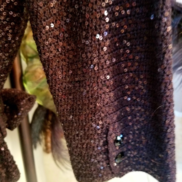 Stunning Mahogany Brown & Swarovski Sweater NWT - Picture 5 of 6